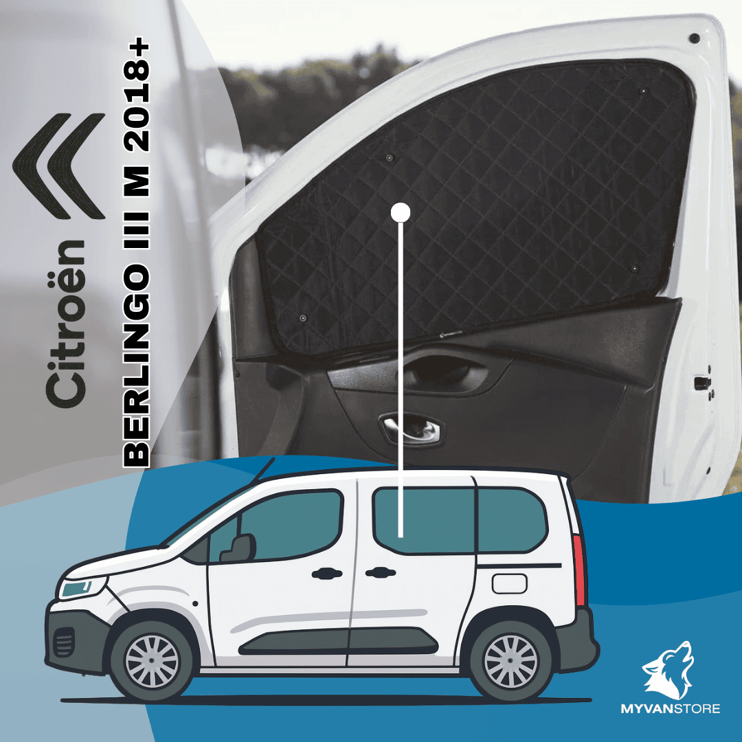 Rideaux occultants et isolants thermiques pare-soleil pour berlingo III M, idéals pour van aménagé ou camping-car