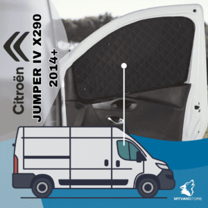 Rideaux occultants et isolants thermiques pour Citroën Jumper IV X290, idéals pour van aménagé ou camping-car