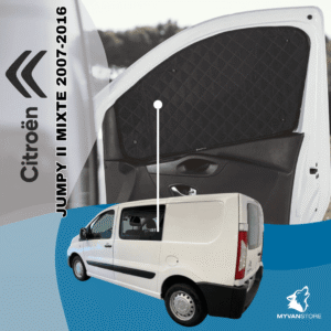 Rideaux occultants et isolants thermiques pare-soleil pour Citroën Jumpy II mixte (2007–2016), idéals pour van aménagé ou camping-car
