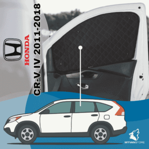 Rideaux occultants et isolants thermiques pare-soleil MyVanStore, conçus pour améliorer le confort et l’isolation des vans aménagés et camping-cars, compatibles avec Honda CR‑V IV (2011-2018)