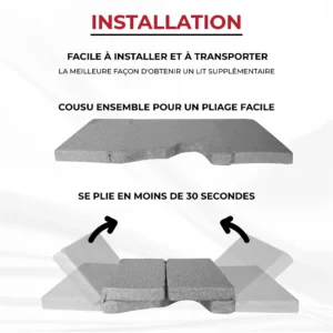 Matelas avant pour cabine Renault Trafic Opel Vivaro Nissan Primastar et Fiat Talento 2002 2024 MyVanStore conçu pour van aménagé et camping car afin d’offrir un couchage confortable et optimiser l’espace entre les sièges avant