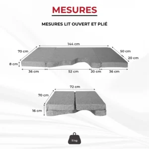 Matelas avant pour cabine Renault Trafic Opel Vivaro Nissan Primastar et Fiat Talento 2002 2024 MyVanStore conçu pour van aménagé et camping car afin d’offrir un couchage confortable et optimiser l’espace entre les sièges avant