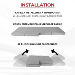 Matelas avant pour cabine Volkswagen Crafter et MAN 2017 2022 MyVanStore conçu pour van aménagé et camping car afin d’offrir un couchage confortable et optimiser l’espace intérieur