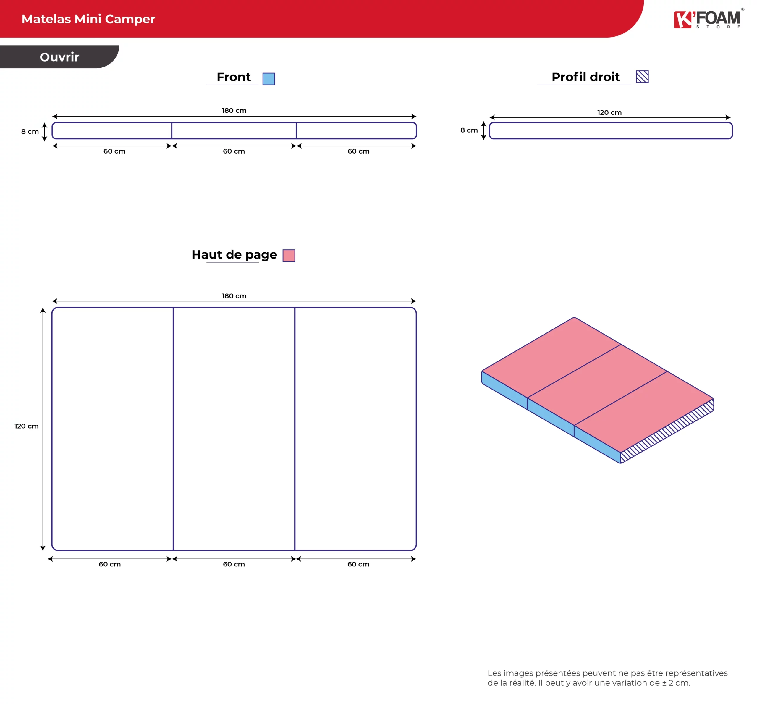 Materasso pieghevole per mini van MyVanStore progettato per van allestito e camper, ideale per migliorare il comfort del riposo e ottimizzare lo spazio interno