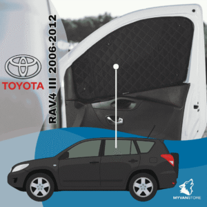 Rideaux occultants et isolants thermiques pare-soleil pour Toyota RAV4 III (2006-2012) – améliore le confort et l’isolation des vans aménagés et camping-cars MyVanStore