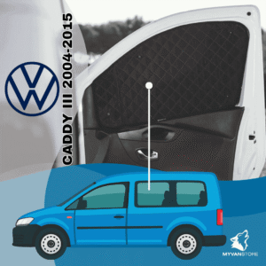 Rideaux occultants et isolants thermiques pare-soleil pour Volkswagen Caddy III (2004-2015) – améliore le confort et l’isolation des vans aménagés et camping-cars MyVanStore