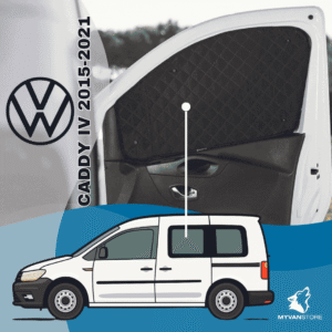 Rideaux occultants et isolants thermiques pare-soleil pour Volkswagen Caddy IV (2015-2021) – améliore le confort et l’isolation des vans aménagés et camping-cars MyVanStore