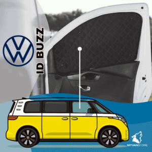 Rideaux occultants et isolants thermiques pare-soleil pour Volkswagen ID. Buzz – améliore le confort et l’isolation des vans aménagés et camping-cars MyVanStore