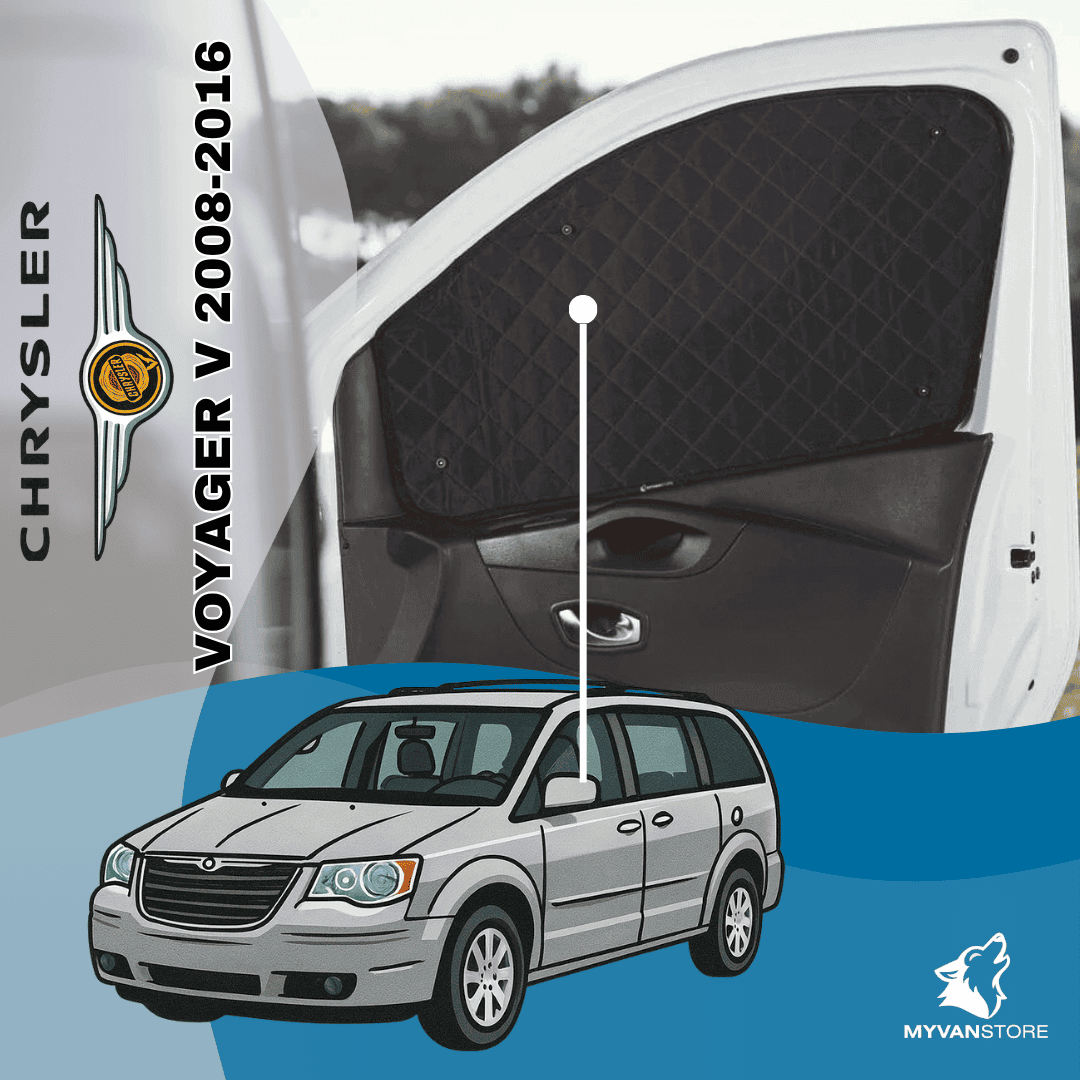Rideaux occultants et isolants thermiques pare-soleil pour Chrysler Voyager V (2008–2016), idéals pour van aménagé ou camping-car