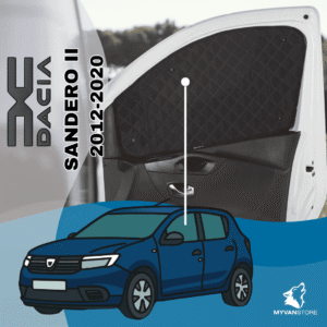 Rideaux occultants et isolants thermiques pare-soleil pour Dacia Sandero II (2012–2020), idéals pour van aménagé ou camping-car
