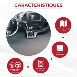 Materasso anteriore per cabina Mercedes Vito e Viano W639 2003–2014 MyVanStore progettato per van allestito e camper, ideale per offrire un posto letto confortevole e ottimizzare lo spazio tra i sedili anteriori