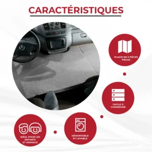 Matelas avant pour cabine Mercedes Vito Viano W639 W647 boîte automatique MyVanStore conçu pour van aménagé et camping car afin d’offrir un couchage confortable et optimiser l’espace entre les sièges avant