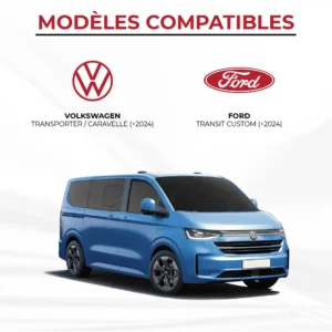 Matelas avant pour cabine Volkswagen T7 MyVanStore conçu pour van aménagé et camping car afin d’offrir un couchage confortable et optimiser l’espace entre les sièges avant